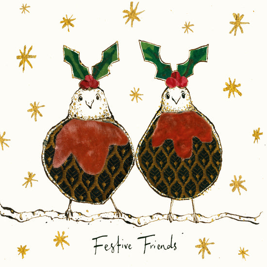 Festive Friends Robin Christmas Card