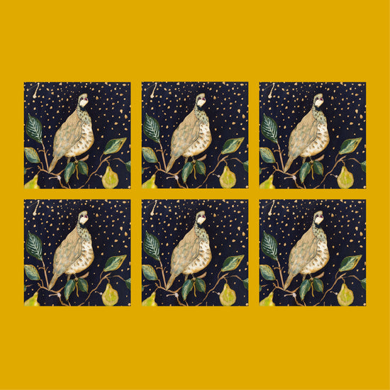 Partridge in a Pear Tree Christmas Card (Pack of six)