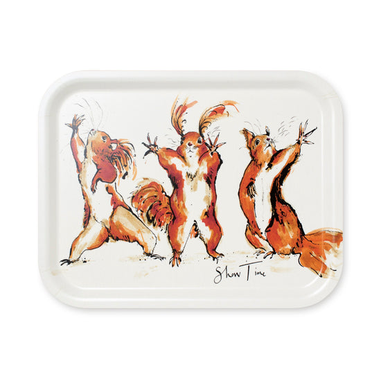 Show Time Squirrel Birch Veneer and Melamine Tray