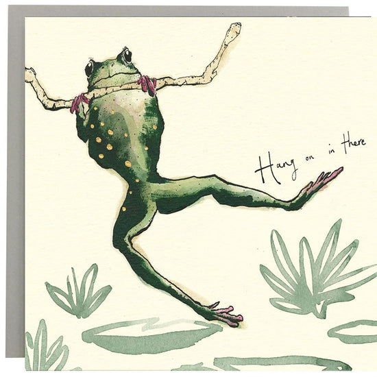 Hang on in there Frog Card