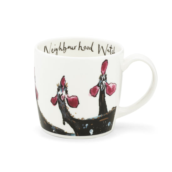 Neighbourhood Watch Guinea Fowl Fine Bone China Mug
