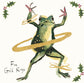 Five Gold Rings Frog Christmas Card (Pack of six)