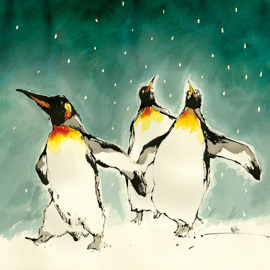 Winter Waddle Penguin Christmas Card