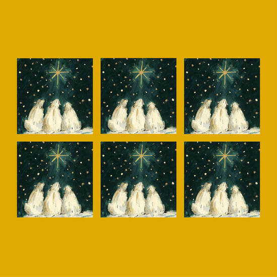 Christmas Wishes Polar Bear Gold Foil Card (Pack of six)