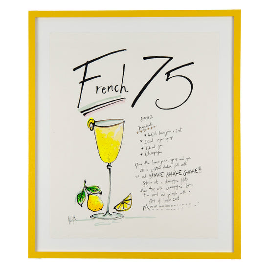 French 75 Cocktail Original Artwork