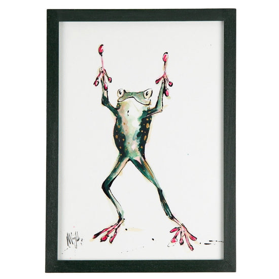 Hands In The Air Frog Original Artwork