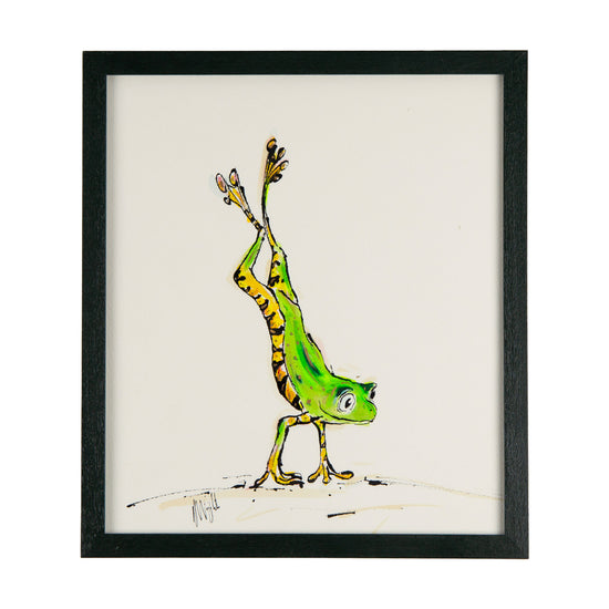 Handstand Frog Original Artwork