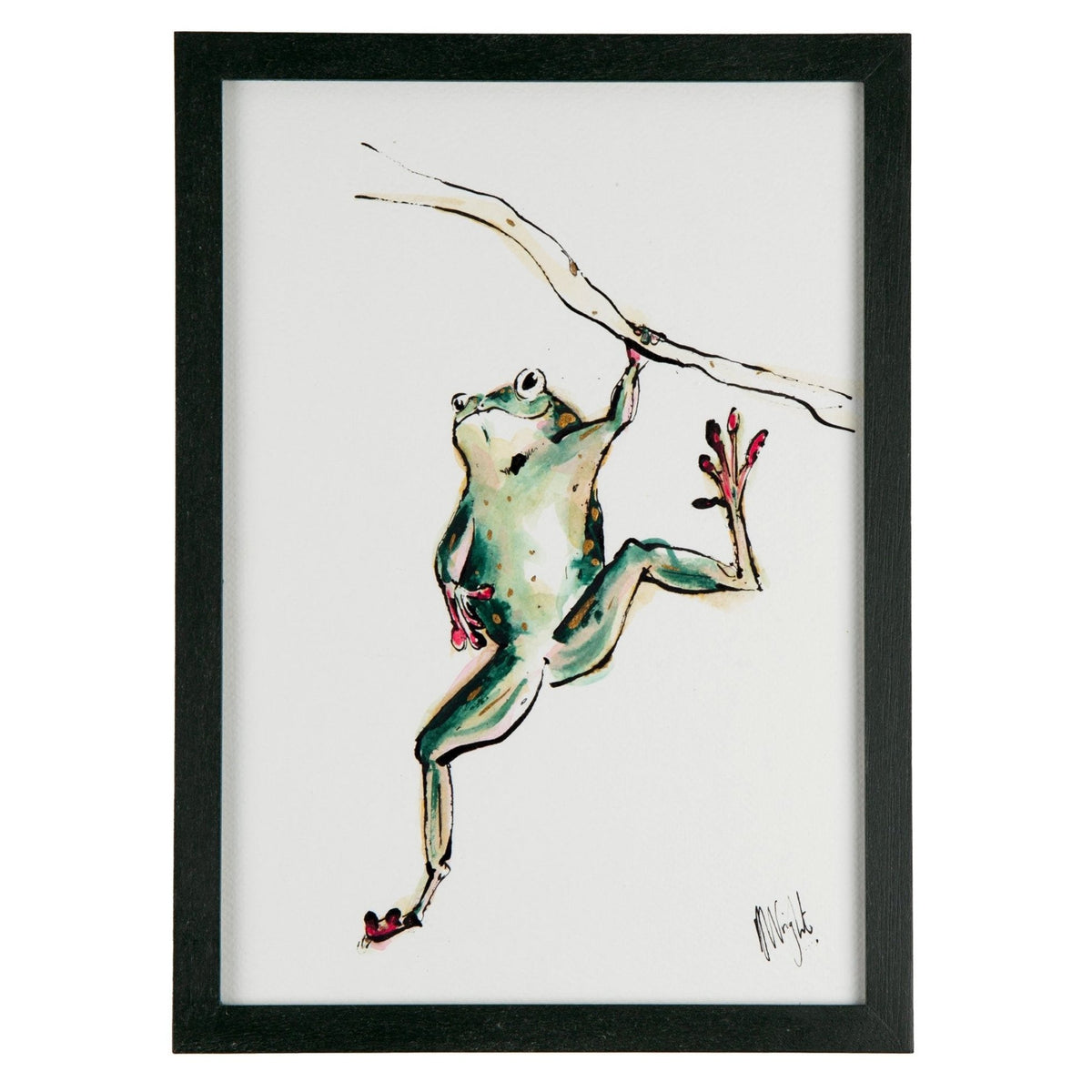 Frog Original Hanging Out Frog Original Artwork – Anna Wright Ltd