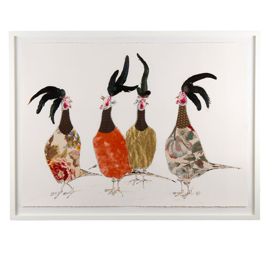 Holding Court Pheasants Original Artwork