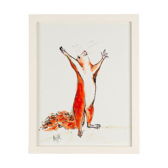 Hoorah Red Squirrel Original Artwork