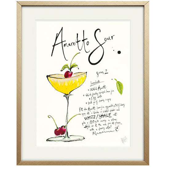 Amaretto Sour Cocktail Print