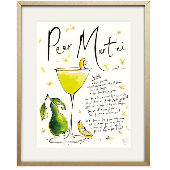 Pear Martini Cocktail Print