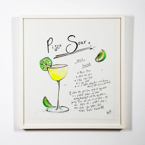Pisco Sour Cocktail Original Artwork