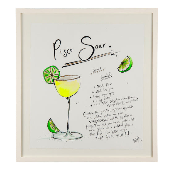 Pisco Sour Cocktail Original Artwork