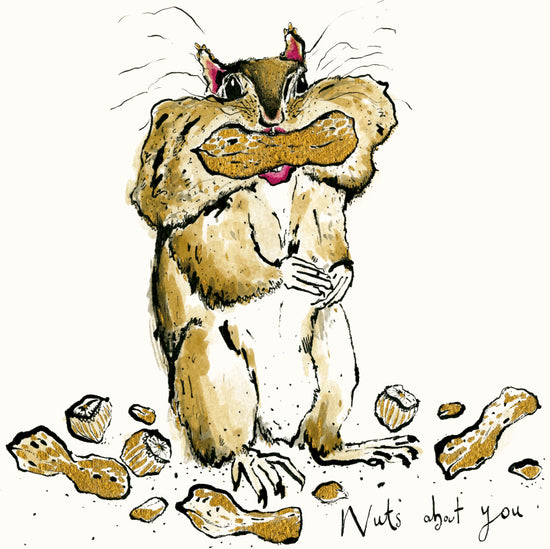 Nuts About You Chipmunk Card