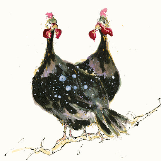 A Pair of Guinea Fowl Card