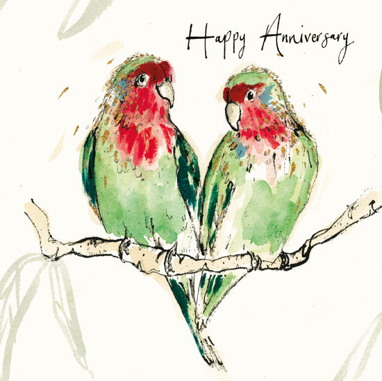 Happy Anniversary Love Birds Card