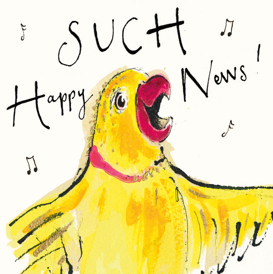 Happy News Cockatiel Card