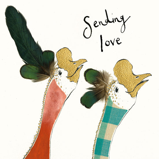 Sending Love Geese Card
