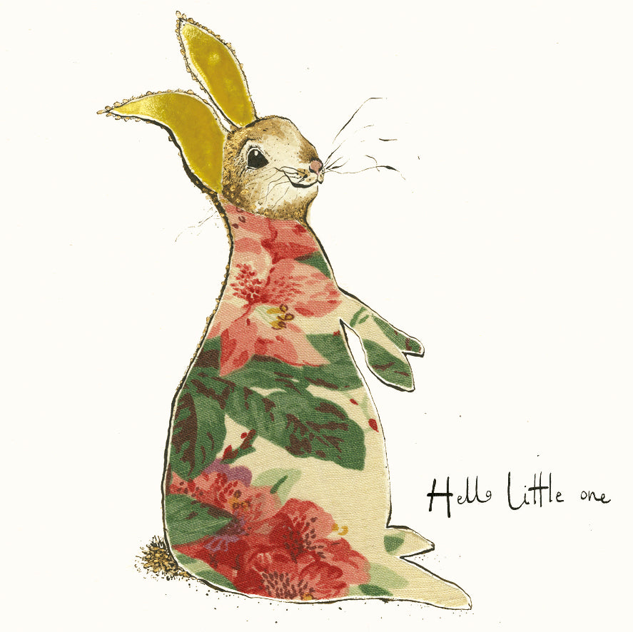 Hello Little One Rabbit Card – Anna Wright Ltd