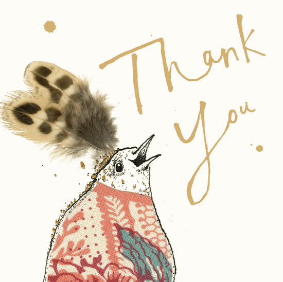 Bird Thank You Gold Foil Card