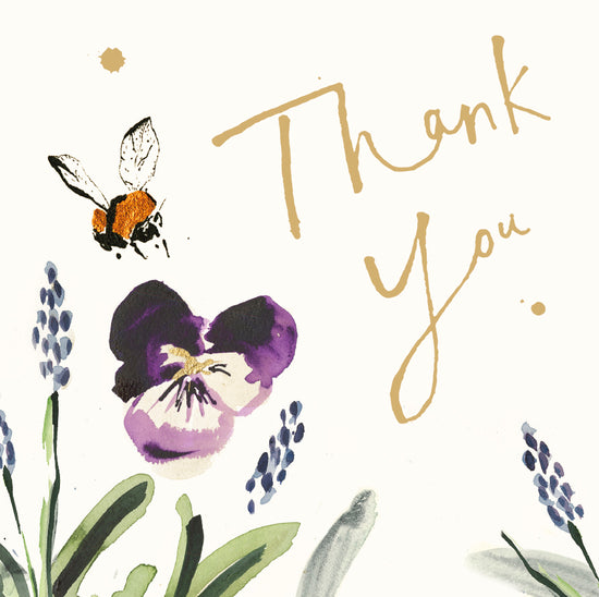 Bumble Bee Thank You Gold Foil Card