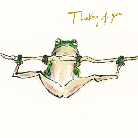 Thinking Of You Frog Gold Foil Card