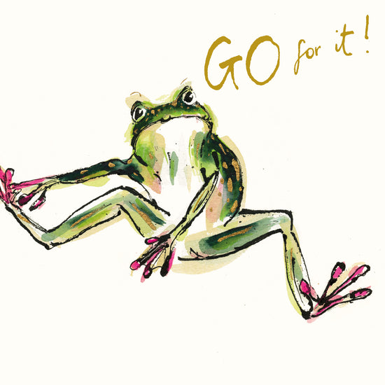 Go For It Frog Gold Foil Card