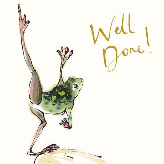 Well Done Frog Gold Foil Card