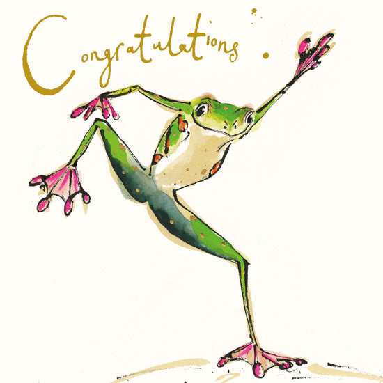 Congratulations Frog Gold Foil Card