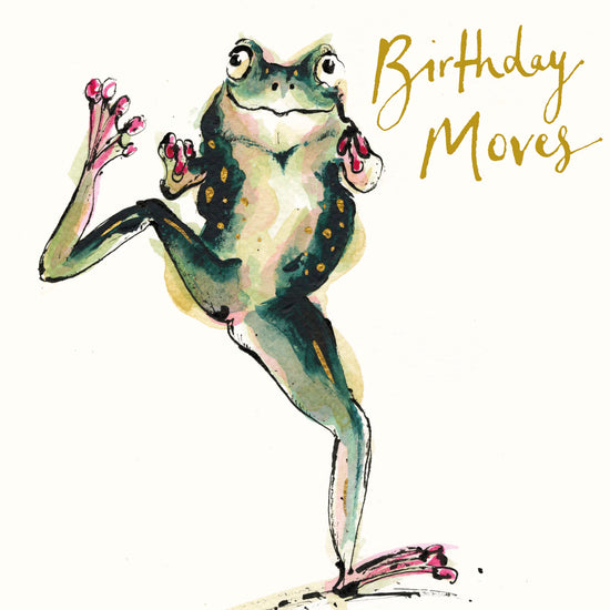 Birthday Moves Gold Foil Card