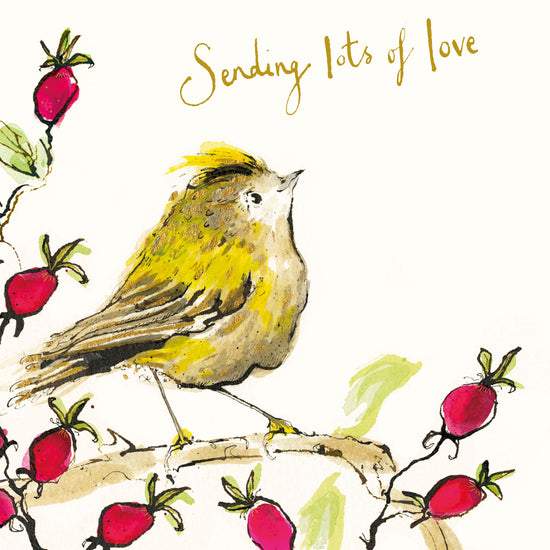 Sending Love Goldcrest Gold Foil Card