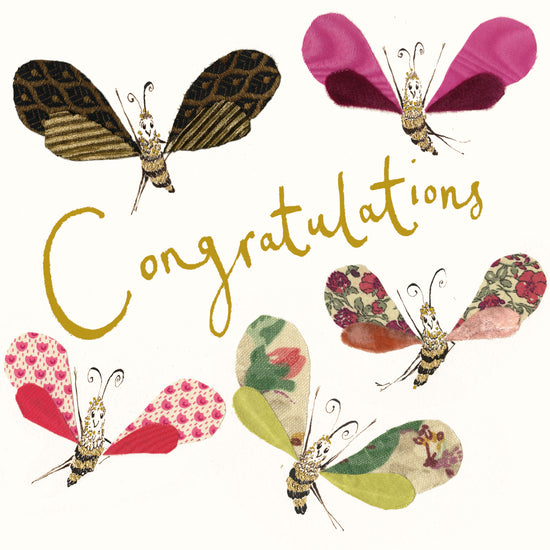 Congratulations Bees Gold Foil Card