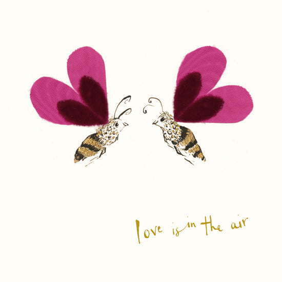 Love You Bees Gold Foil Card