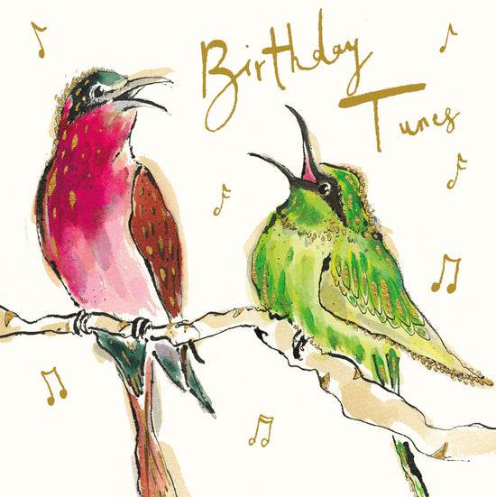 Birthday Tunes Bee-eater Gold Foil Card