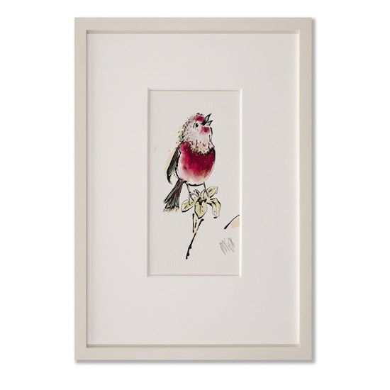 Pink-Headed Warbler Original Artwork