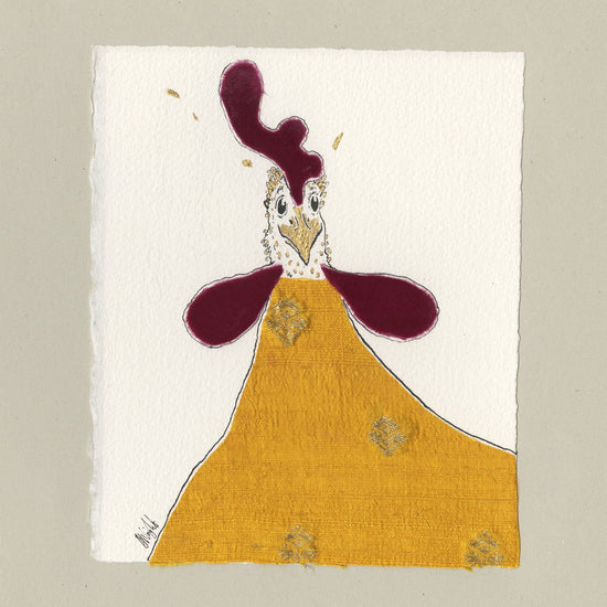 Yellow Chicken Mini Original Artwork