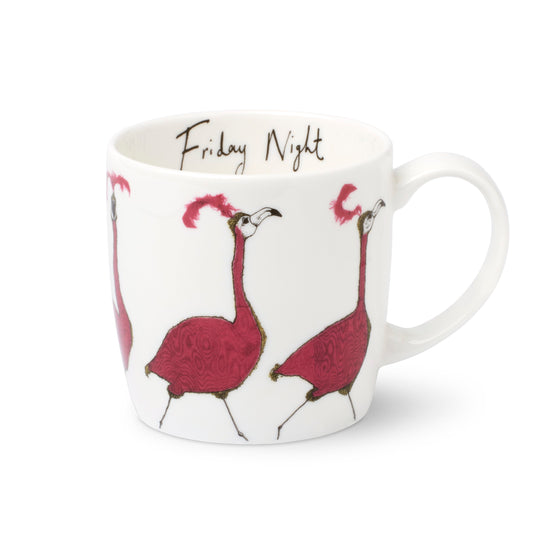 Friday Night Flamingo Fine Bone China Mug
