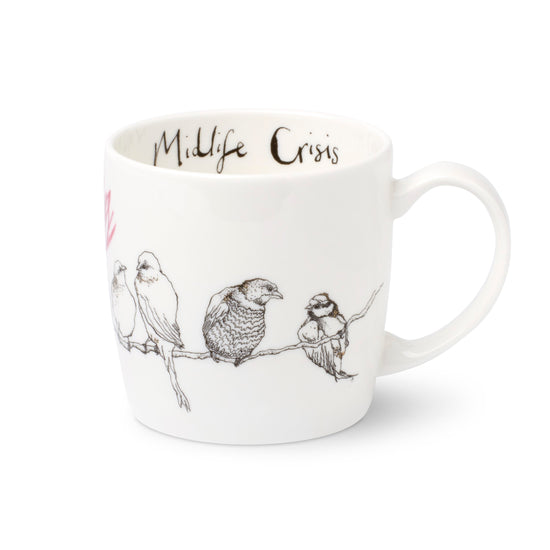 Midlife Crisis Bird Fine Bone China Mug