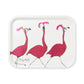 Friday Night Flamingo Birch Veneer and Melamine Tray