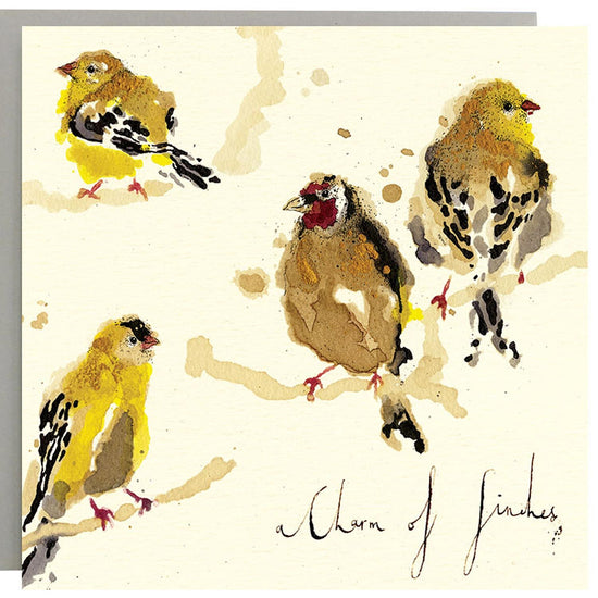 A Charm of Finches Bird Card