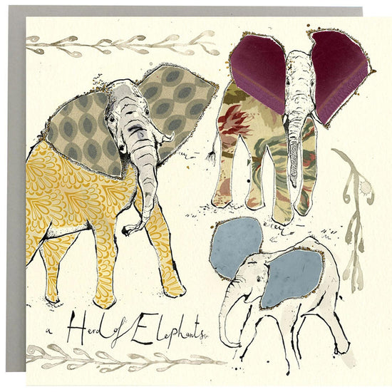 A Herd of Elephants Card