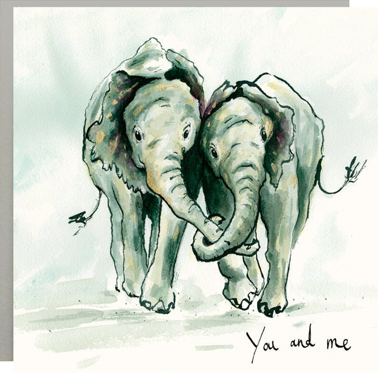 You and Me Elephant Card