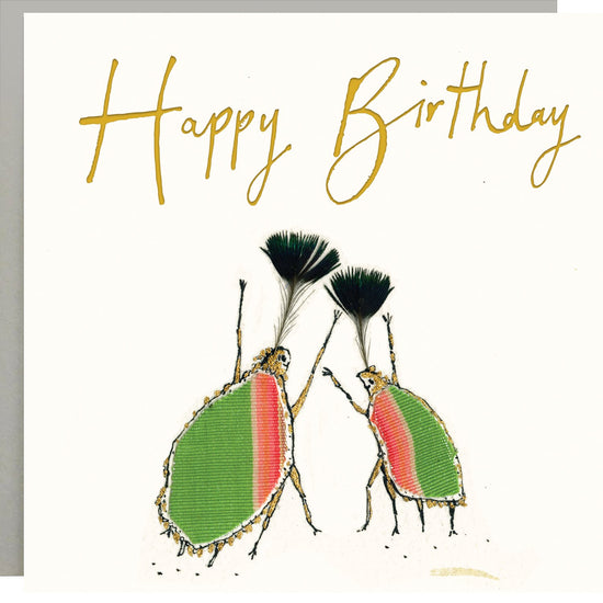 Happy Birthday Bugs Gold Foil Card