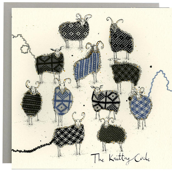 The Knitting Circle Sheep Card
