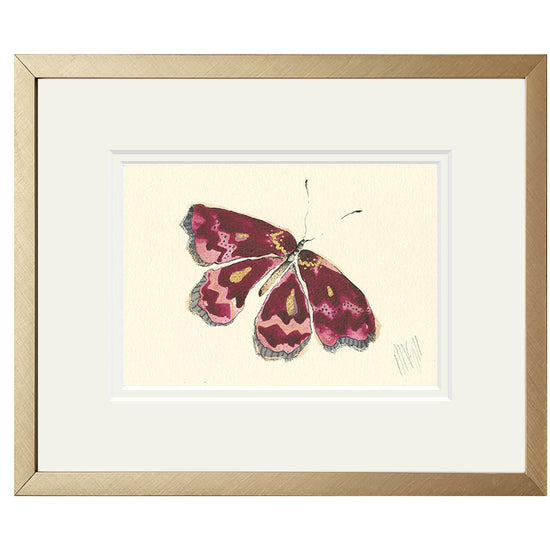 Dark Pink Butterfly Print