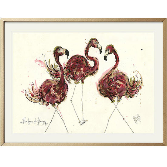 A Flamboyance of Flamingos Print