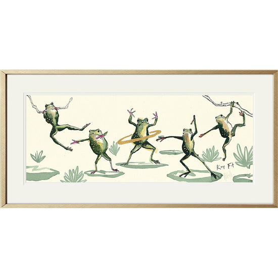 Keep Fit Frogs Print
