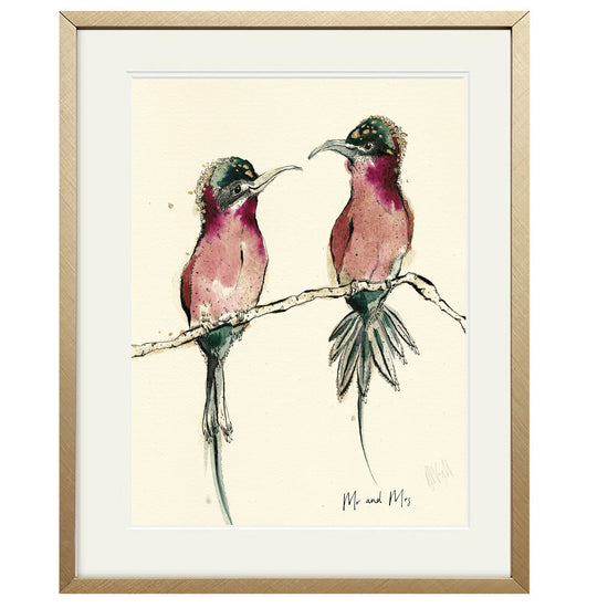 Mr and Mrs Bee-eater Print