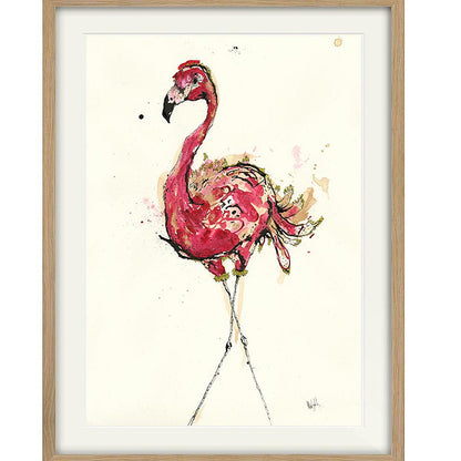 One Fine Lady Flamingo Print